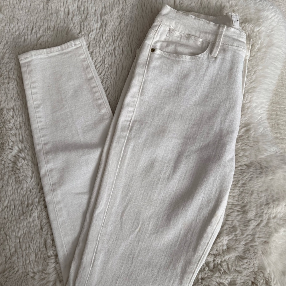 Frame Denim Women's Off-White Straight Leg Jeans